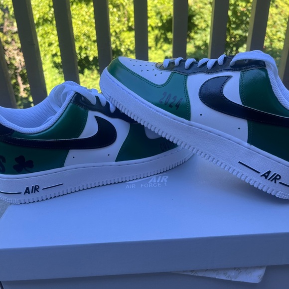 Boston Celtics Custom Air Forces Shoes